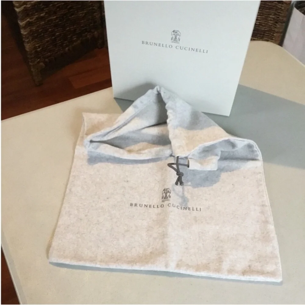 BRUNELLO CUCINELLI EMPTY BOX WITH ONE NEW DUST BAG LABELS ATTACH ON ONE SIDE